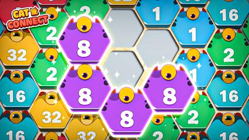 Cat Cell Connect - Merge Number Hexa Blocks screenshot 7