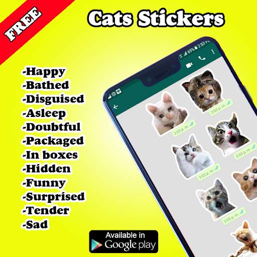 Best Cat Stickers for Chat WAStickerApps 2020 screenshot 1