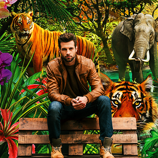 Wild Animal Photo Editor : Animal Photo Frames New أيقونة