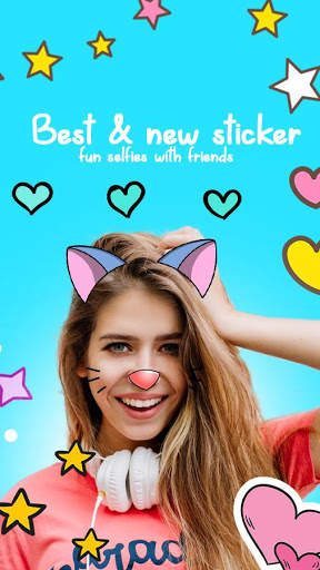 Candy Selfie Cam - Photo Stickers Sweet cam selfie screenshot 1
