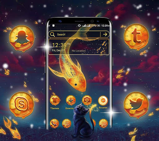 Gold Fish Launcher Theme screenshot 1