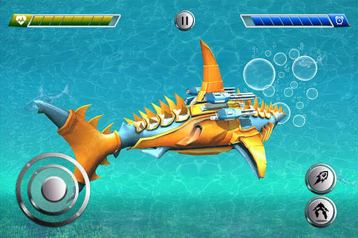 หุ่นยนต์ฉลามเปลี่ยนเกม - สงครามหุ่นยนต์ screenshot 1
