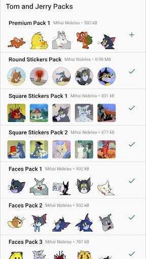 Tom and Jerry Stickers for WhatsApp screenshot 2