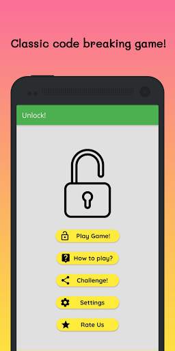 Unlock - Bulls & Cows game screenshot 1