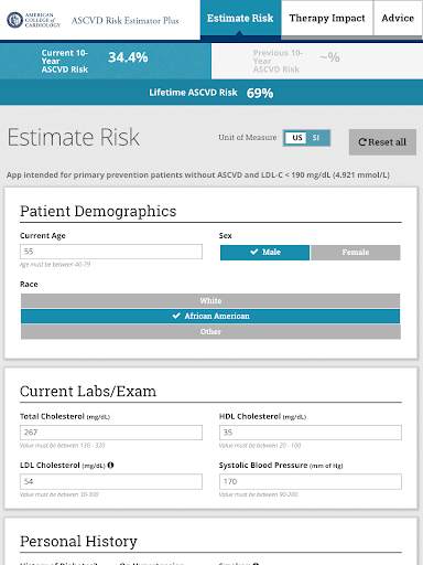 ASCVD Risk Estimator Plus скриншот 7