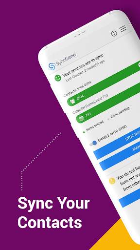 SyncGene Contact Calendar Sync 1 تصوير الشاشة