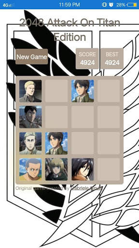 2048 Attack On Titan Edition screenshot 6