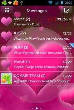 Theme Hearts for GO SMS Pro screenshot 1