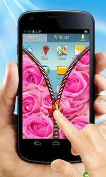 Rose Zipper Lock Screen screenshot 8