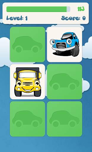 Cars memory game for kids screenshot 2