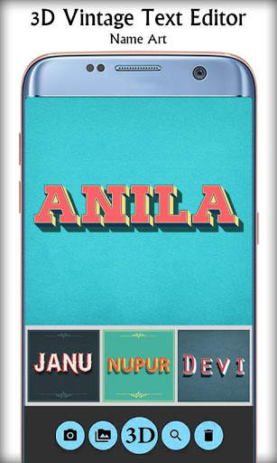 3D Vintage Text Editor - Name Art screenshot 2