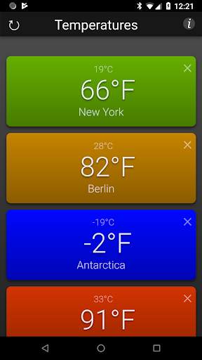 Temperatures screenshot 5