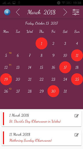 UK Calendar App with Holidays screenshot 4