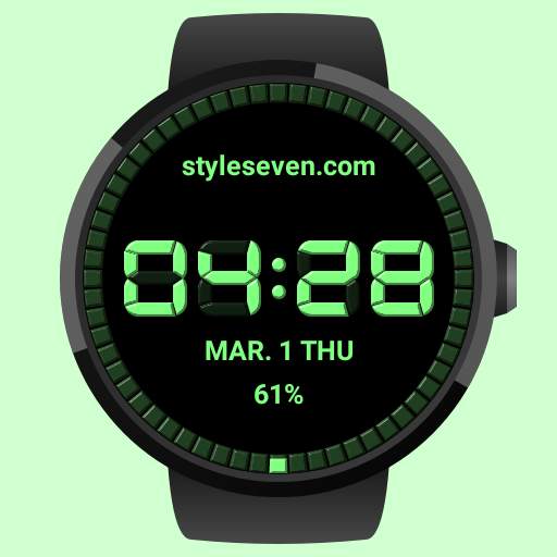 Digital Watch Face-7 for Wear OS by Google 2.0