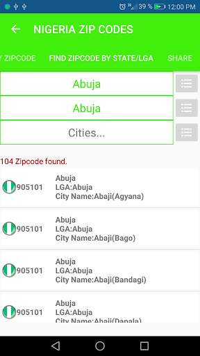 NIGERIA POSTCODES screenshot 6