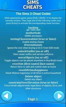 Cheats for Sims screenshot 6