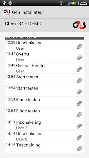 G4S installateur app screenshot 3