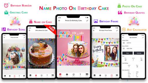 Name Photo On Birthday Cake - Birthday Photo Frame screenshot 1