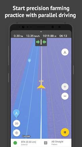 FieldBee tractor GPS navigation screenshot 1
