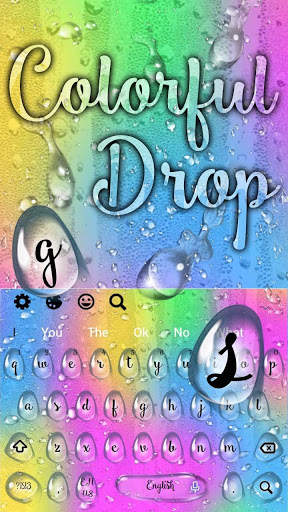 Colorful Water Drop Keyboard screenshot 1