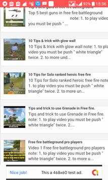FREE FIRE -TIPS TRICKS screenshot 2