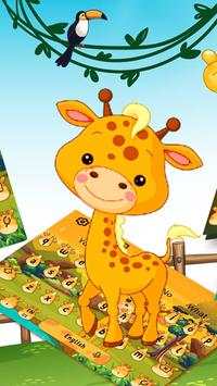 Cute Giraffe Keyboard Theme screenshot 2