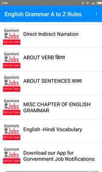 Complete English Grammar Rules in Hindi screenshot 8