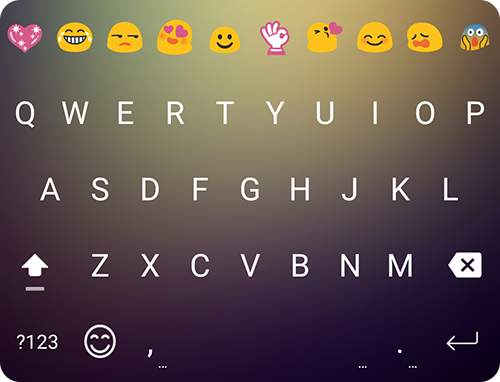 Material Black Emoji Keyboard screenshot 5