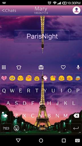 Paris Night Keyboard -Emoji स्क्रीनशॉट 1