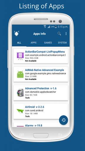 Moby Apps Info screenshot 1