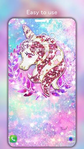 🦄 Rainbow Unicorn Glitter Wallpaper 4K [UHD] screenshot 4