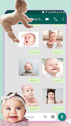 🤩New Funny Baby stickers Animated for whatsapp😍 screenshot 1