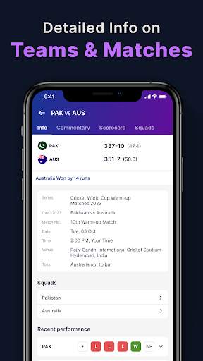 Live Cricket Score for WC 2023 screenshot 4