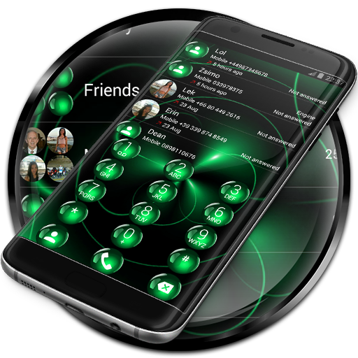 ikon Dialer Theme Spheres Green