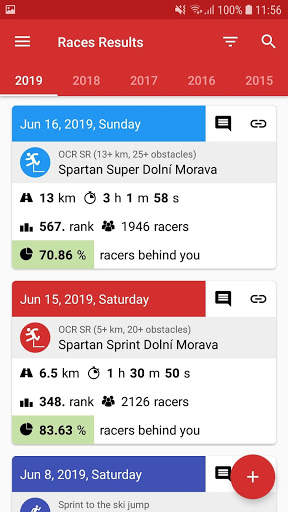 RaRe (Races Results) screenshot 2