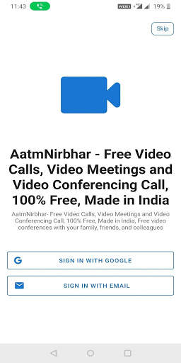 AatmNirbhar - Free Video Call and Meeting app screenshot 1