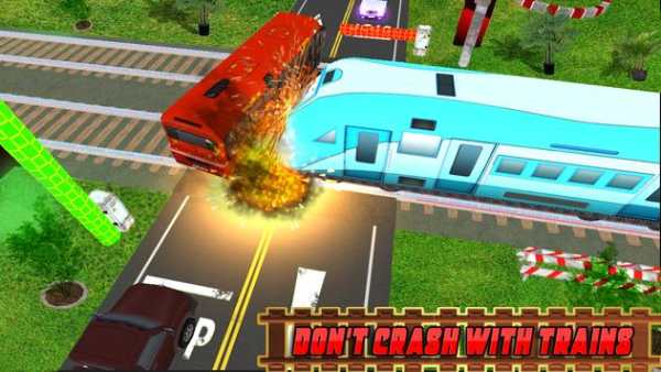 RailRoad Train Crossing Game : Bus Vs Train screenshot 4
