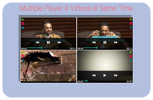 Multiple Videos Player at Same Time Music Player 2 تصوير الشاشة