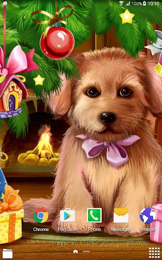 Christmas Puppy Live Wallpaper screenshot 4