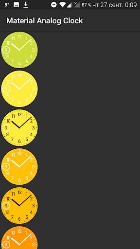 Material Analog Clock screenshot 5