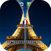 Paris Zipper Screen Lock icon