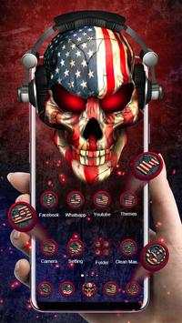 3D American Dj Skull Theme screenshot 1