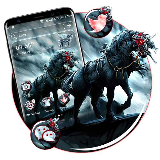 Black Warrior Horse Launcher Theme 1.0.1