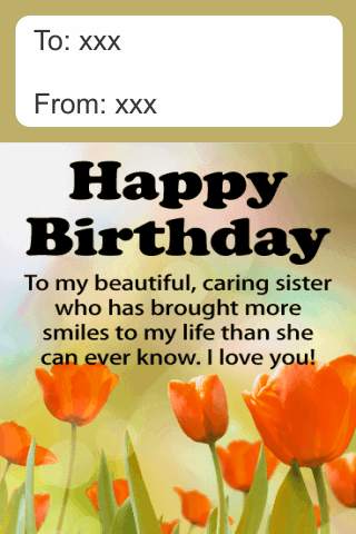 Happy Birthday Sister Greetings screenshot 3