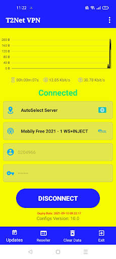 T2 NET VPN screenshot 1