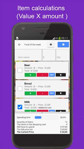 Shopping List Calculate Price screenshot 3