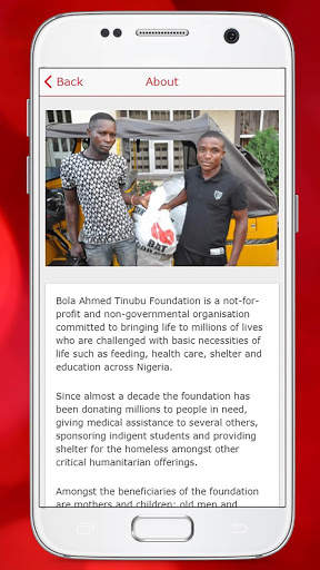Bola Tinubu Foundation screenshot 2