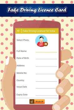 Driving License Maker Prank screenshot 2