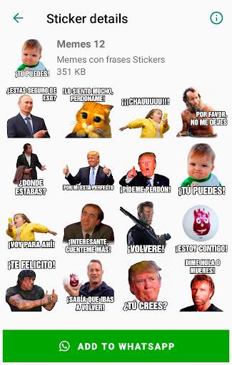 Memes Stickers with Phrases WhatsApp WAStickerApps screenshot 6