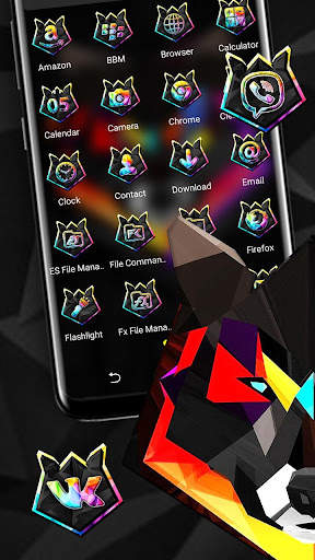 Colorful Wolf Launcher Theme screenshot 2